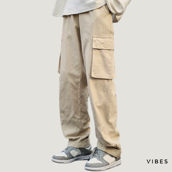 Beige Cargo Pant (Wide End) (1)